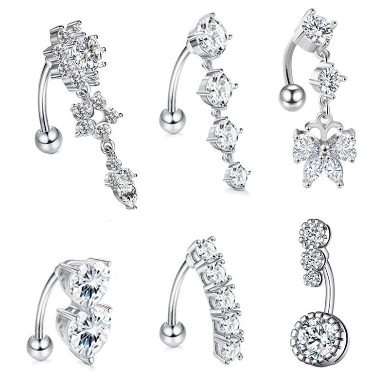 Body Jewelry Surgical Steel - Anneau de nombril pendulaire en acier