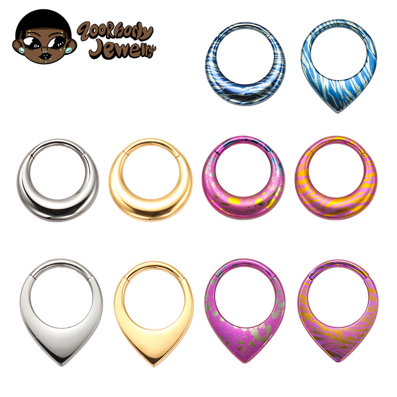 Body Jewelry For You - G23 titane Septum en détresse anodisé