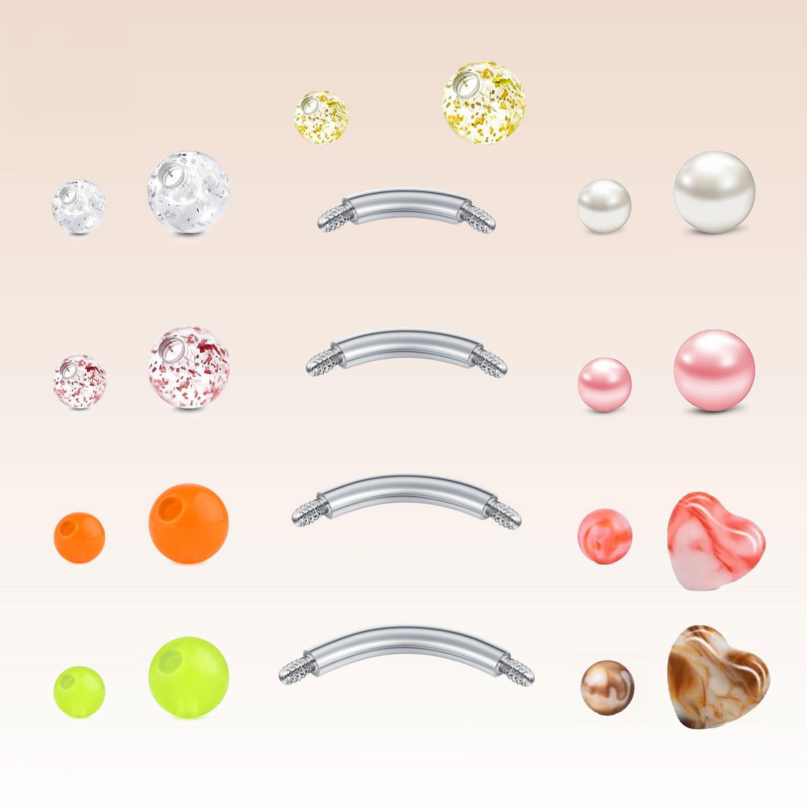 22pcs 14G en acier inoxydable  - Body Jewelry Replacement Ball avis et prix
